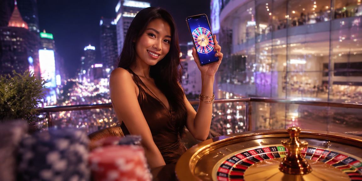 Meja roulette mewah di Kuala Lumpur mencerminkan pengalaman kasino VIP di platform lomutao951